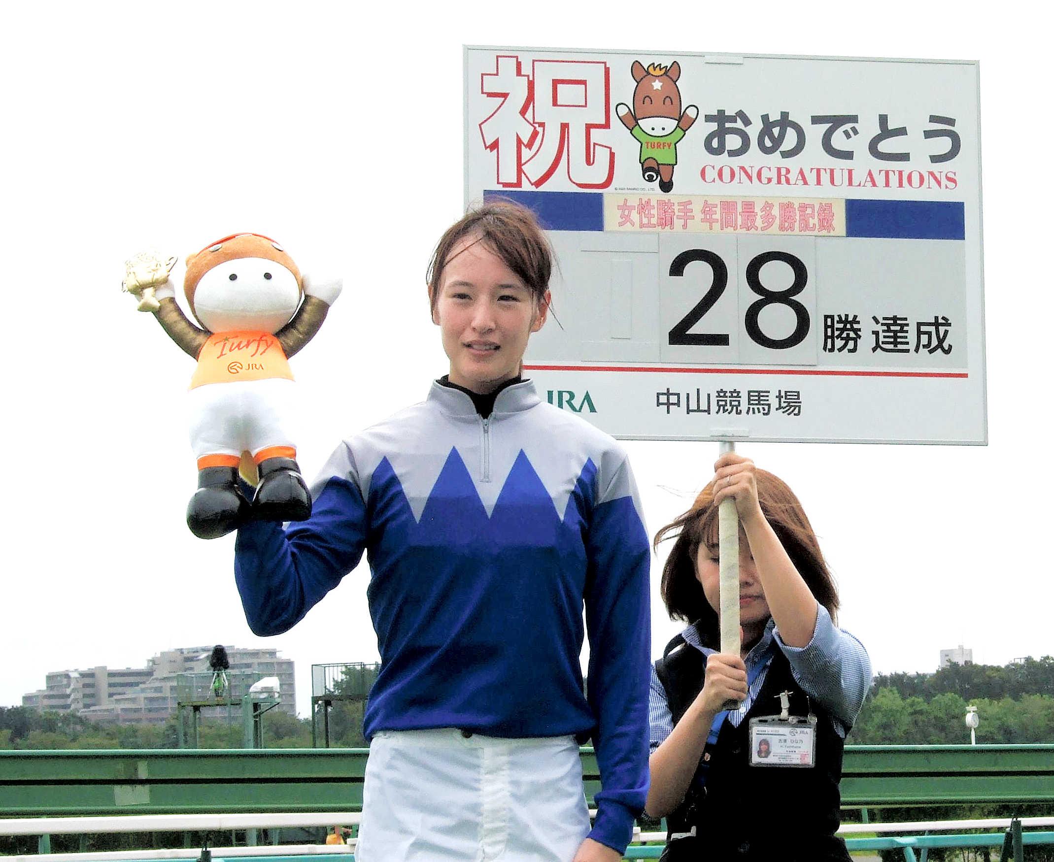 菜七子２８勝 ＪＲＡ女性騎手年間最多勝利記録を３年連続更新「毎年 